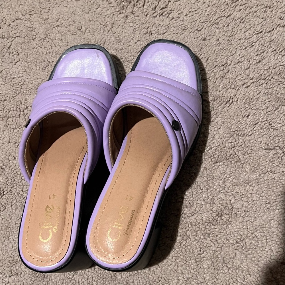 Women's Light Purple Mules heels